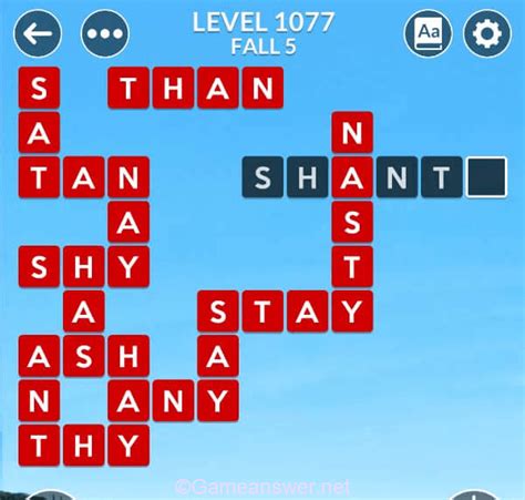 Wordscapes Level 1077 .
